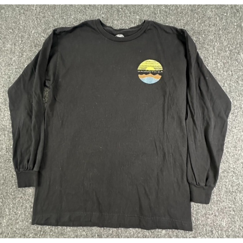 The Duck Company T-Shirt Men M Black Mammoth Lakes California Lng Sleeve Graphic
